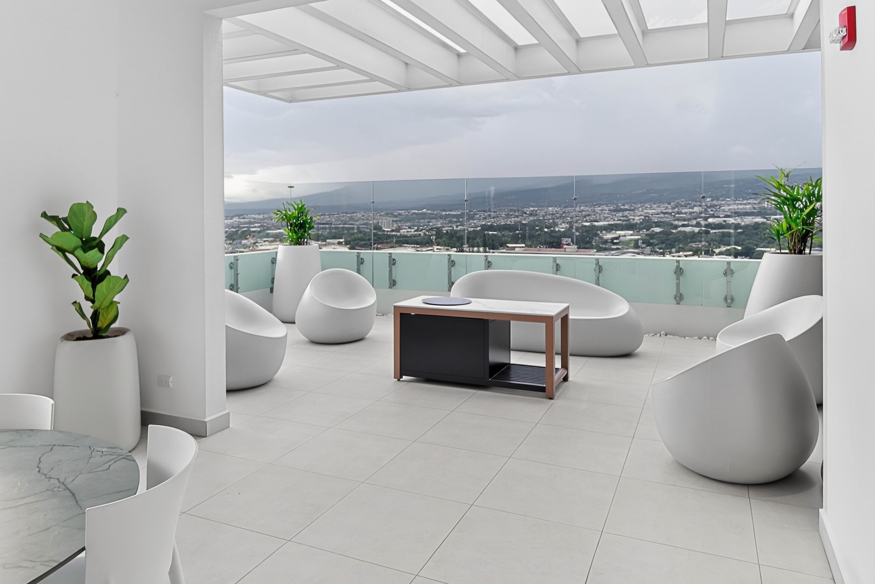 Rooftop lounge