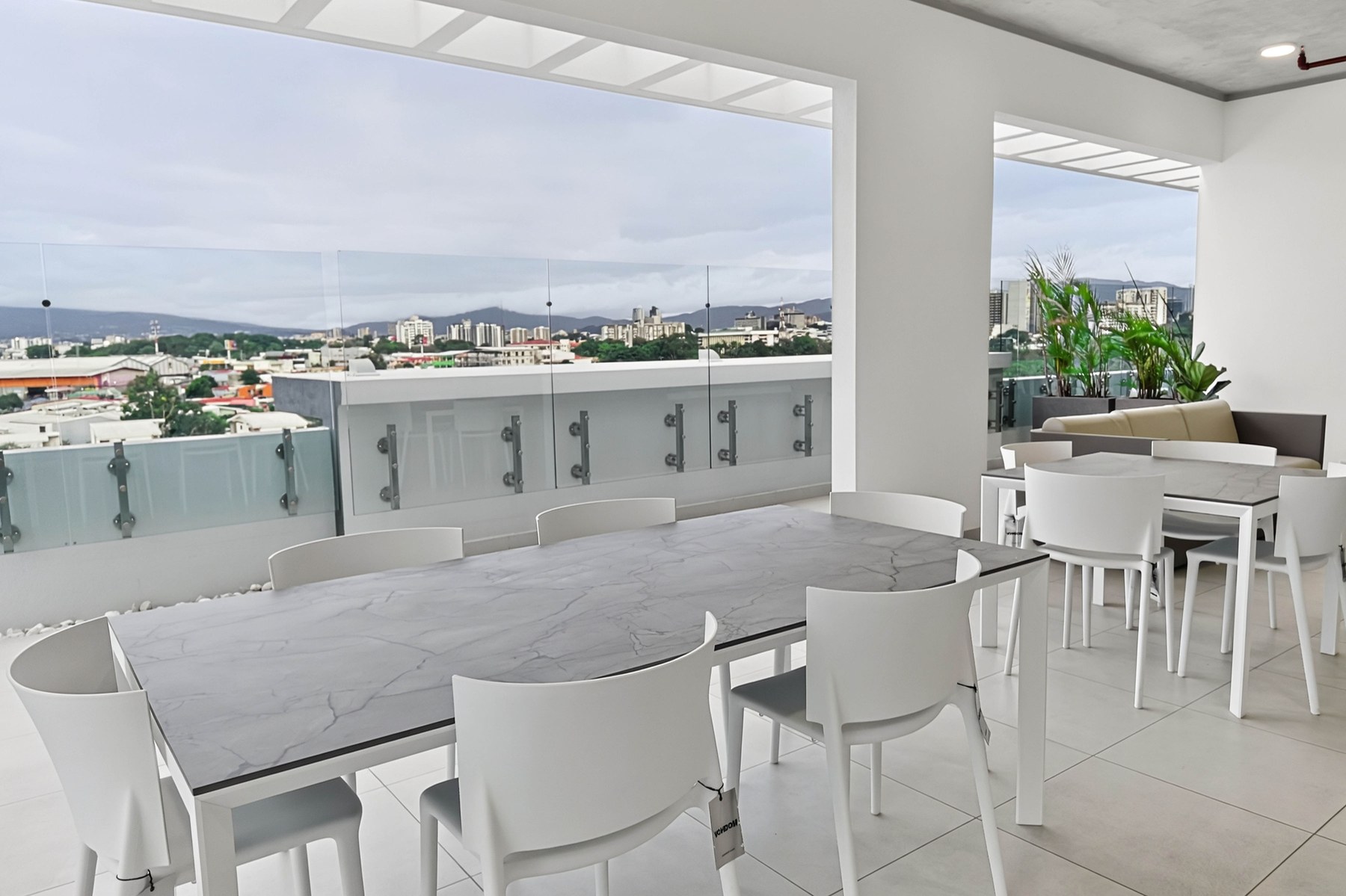 Rooftop dining terrace